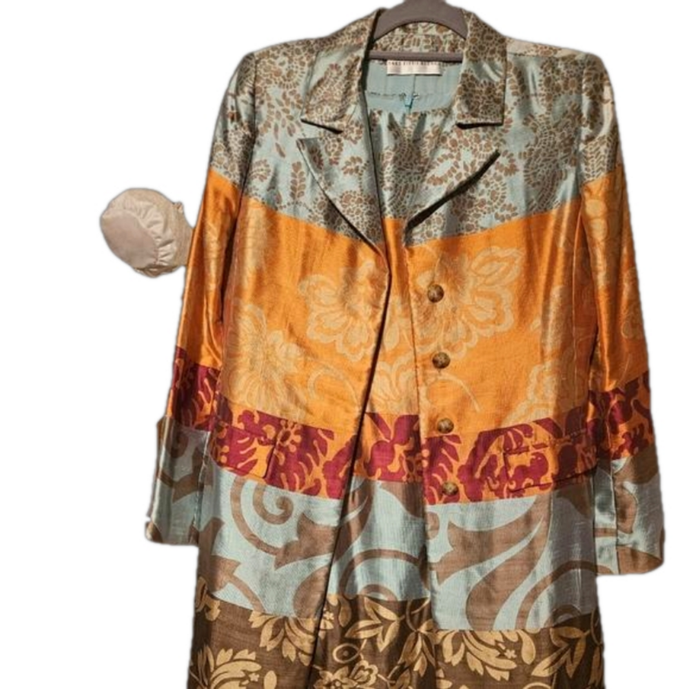 Oscar de la Renta Trench Coat Floral Print AND matching dress